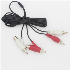 音視頻線，RCA公母轉接線，槍型RCA公母轉接插頭線