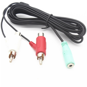 3.5母座對槍型RCA公母轉接線，耳機線，音視頻線